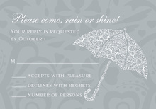 Classic Umbrella Charcoal RSVP Cards