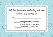 BBQ Shower Couple Blue RSVP Cards