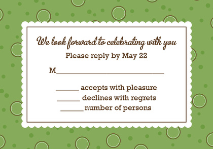 BBQ Shower Turqoise-Lime RSVP Cards