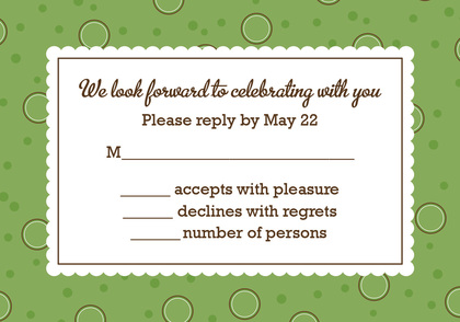 BBQ Shower Couple Blue RSVP Cards