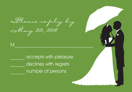 Couple Shower Silhouette Bali RSVP Cards