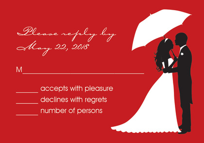 Couple Shower Silhouette Bali RSVP Cards