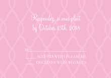 Modern Bookplate Pink RSVP Cards