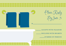 Linen Shower Lime RSVP Cards