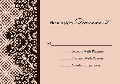 Bachelorette Fishnet Pink RSVP Cards