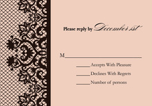 Bachelorette Fishnet Peach RSVP Cards