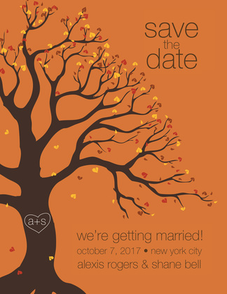 Cool Tree Of Love Save The Date Invitations