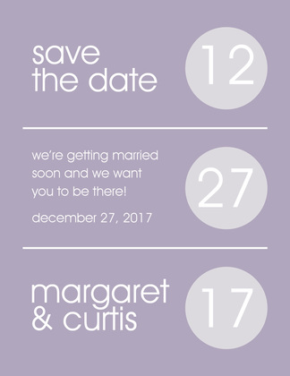 Hot Tangerine Circles Save The Date Invitations