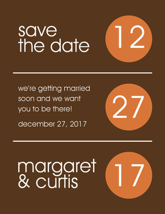 Modern Circles Save The Date Invitations