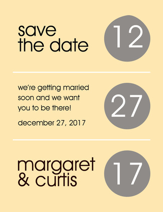 Modern Circles Save The Date Invitations