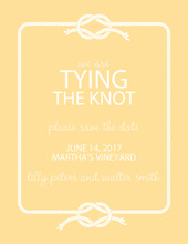 Stylish Yellow Border Party Shower Invitations