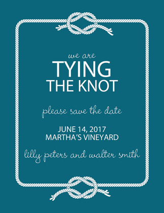 Wedding Knot Yellow Save The Date Invitations