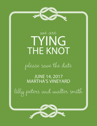 Wedding Knot Pink Save The Date Invitations