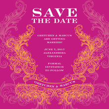 Hot Swirl Pink Invitation