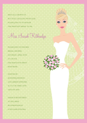 Blushing Bride Brunette Invitation