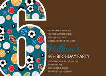 Soccer Number Three Chocolate Invitations