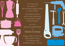 House Tools Shower Chocolate Invitations