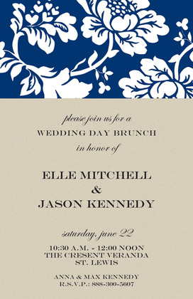 Silhouette Spring Floral Invitations