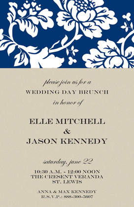 Splendid Silhouette Floral Invitations