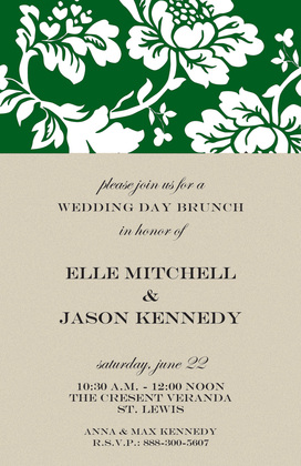 Minimalist Silhouette Floral Invitations