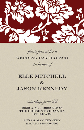 Pleasing Silhouette Floral Invitations