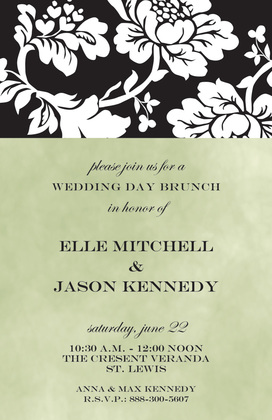 Splendid Silhouette Floral Invitations