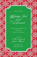 Classy Flourish Green Invitations