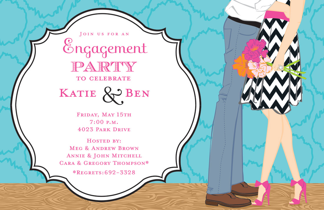 Sweet Love Engagement Invitations