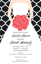 Modern Bouquet Girls Bridal Shower Invitations