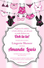 Lingerie Jungle Invitations