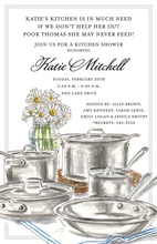 Stainless Steel Cookware Kitchen Invitations