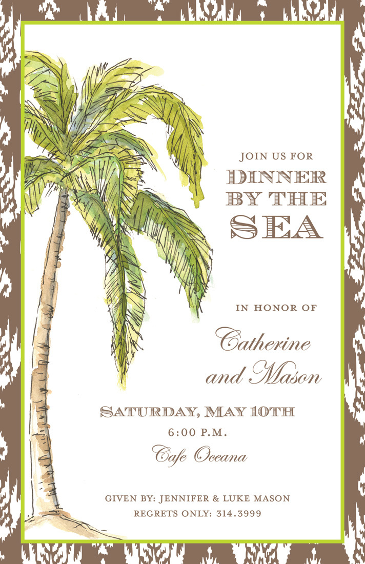 Natural Tropics Palm Invitations
