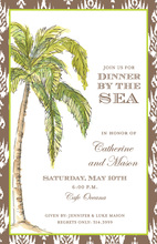 Tropical Silhouette Palm Trees Invitation