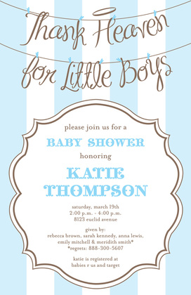 Angel Girls Baby Shower Invitations