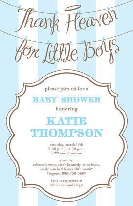 Angel Girls Baby Shower Invitations