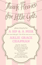 Angel Girls Baby Shower Invitations