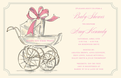 His Carriage Baby Shower Invitations