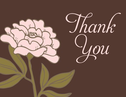 Special Pink Flowers Thank You Cards