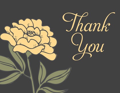 Beautiful Vintage Carnation Thank You Cards