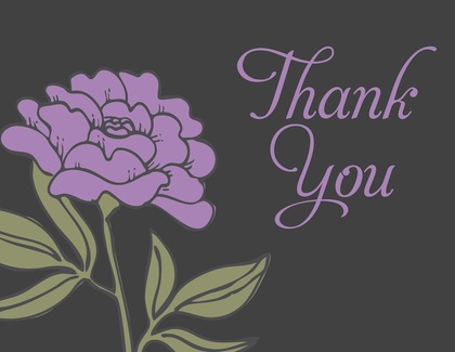 Cream Flower Thank You Cards