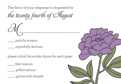 Cream Flower RSVP Cards