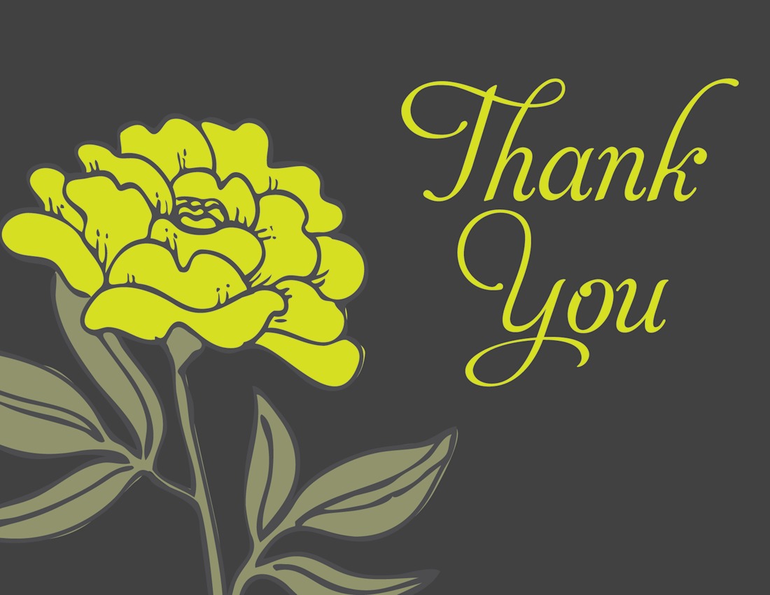 Simply Yellow Thank You Cards
