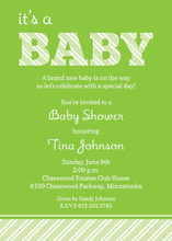 A Baby Shower In Script Invitations