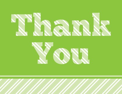 Modern Script Baby Girl Thank You Cards