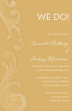 Unique Baroque Transparent Flourish Gold Invitations