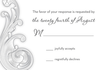 Traditional Baroque RSVP Cards