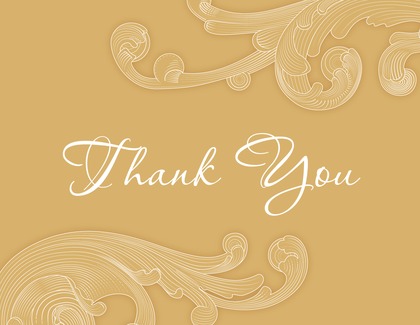 Artistic Grey Baroque Idea Thank You Cards