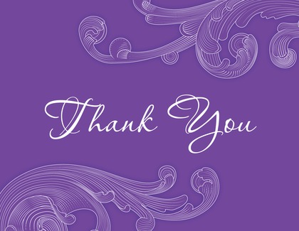 Artistic Grey Baroque Idea Thank You Cards