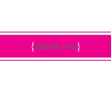 Hot Pink Unique Border Thank You Cards