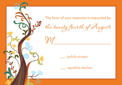 Abstract Vines Orange Enclosure Cards